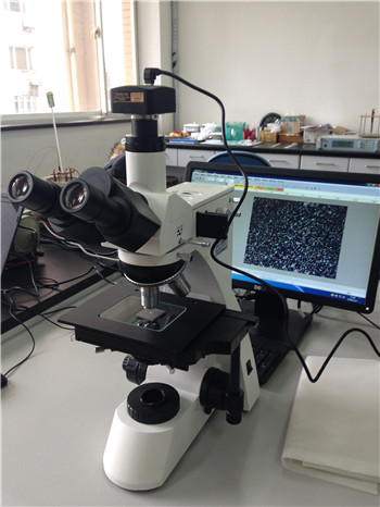 上海硅酸鹽所設備金相顯微鏡調試現場